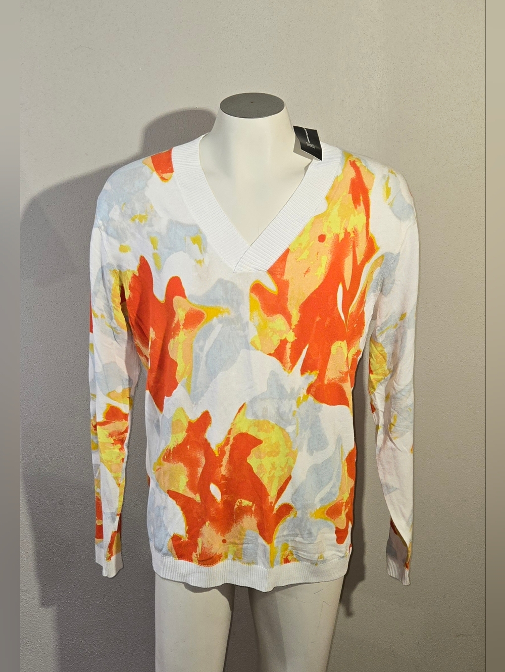 NWT INC International Concepts V-neck Sweater Multi Men's Size Large